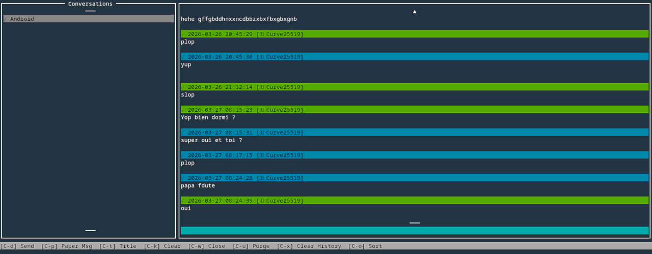 Sideband conversation carried over the CH32-based RNode link